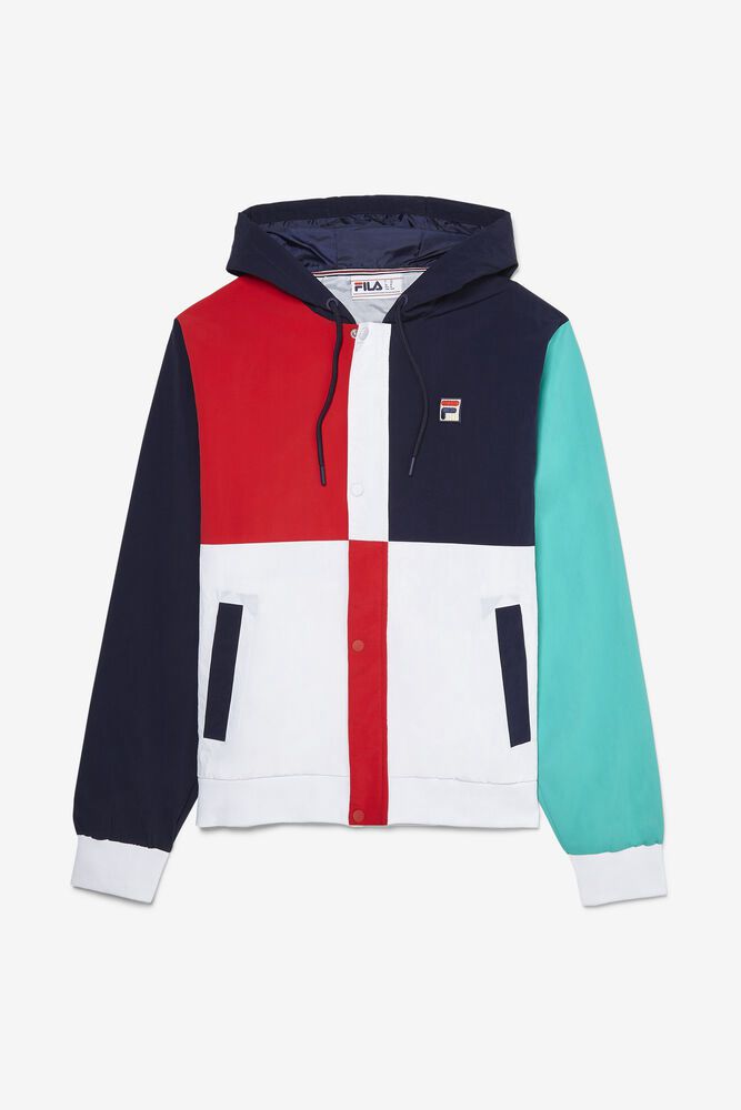 Fila Jakke Herre Mørkeblå/Hvide/Rød Prentice Wind JLH-426375